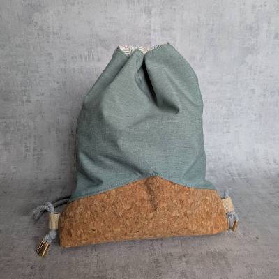 Mint Turnbeutel aus Kork und Softshell, wasserabweisend