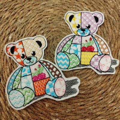 Patchworkbär Applikation