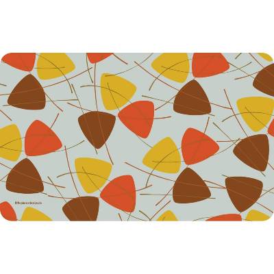 Frühstücksbrettchen 40er Retro-Dreiecke, mit fliegenden graphischen Elementen