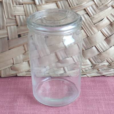 VINTAGE Rillenglas 1,5 Liter - Einmachglas Einweckglas mit Deckel GERRIX