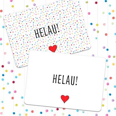 Düsseldorf Postkarte Helau – Konfetti & Herz | FineArt Karton | Karnevalsgrüße DIN A6 | Galerie Charlotte Design