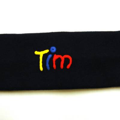 Personalisiertes Stirnband dunkelblau mit Namen-Tim–Last Minute Geschenke für Jungs Kinder Geburtstag Kommunion