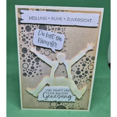 Gute Besserung Karte / Motivationskarte Genesung / Du bist ein Kämpfer Karte / Genesung