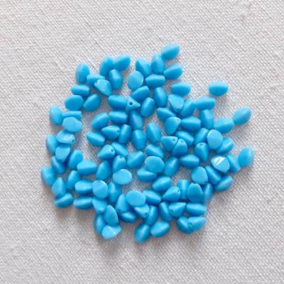 20 Gramm pinch beads, blau türkis opak, böhmische Glasperlen zur Schmuckherstellung