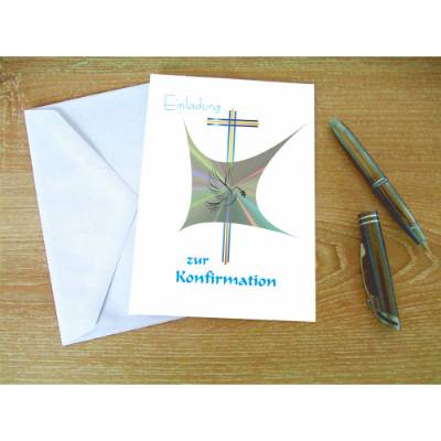 Vorlage für Einladungen zur Konfirmation als PDF-Datei