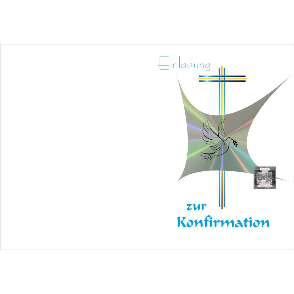 Vorlage für Einladungen zur Konfirmation als PDF-Datei Bild 2