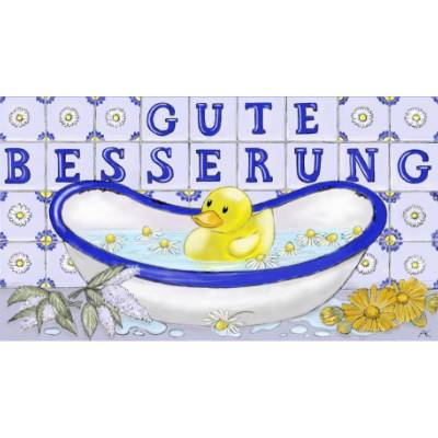 Klappkarte Gute Besserung DIN Lang lang (210 x 105 mm)