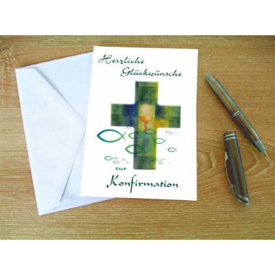 Vorlage für Glückwunsch- und Grußkarten zur Konfirmation als PDF-Datei