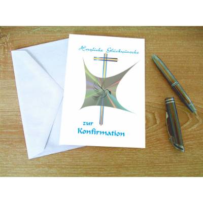 Vorlage für Glückwunsch- und Grußkarten zur Konfirmation als PDF-Datei