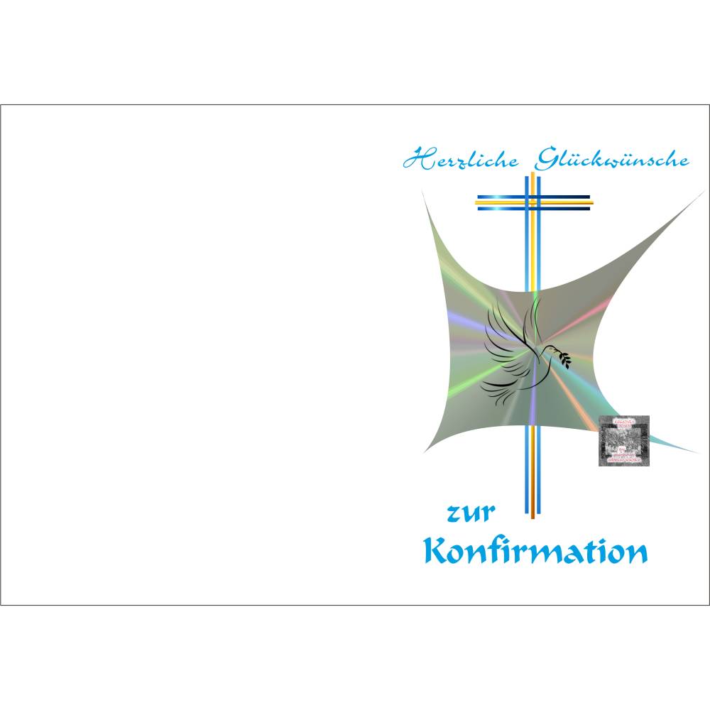 Vorlage für Glückwunsch- und Grußkarten zur Konfirmation als PDF-Datei Bild 2