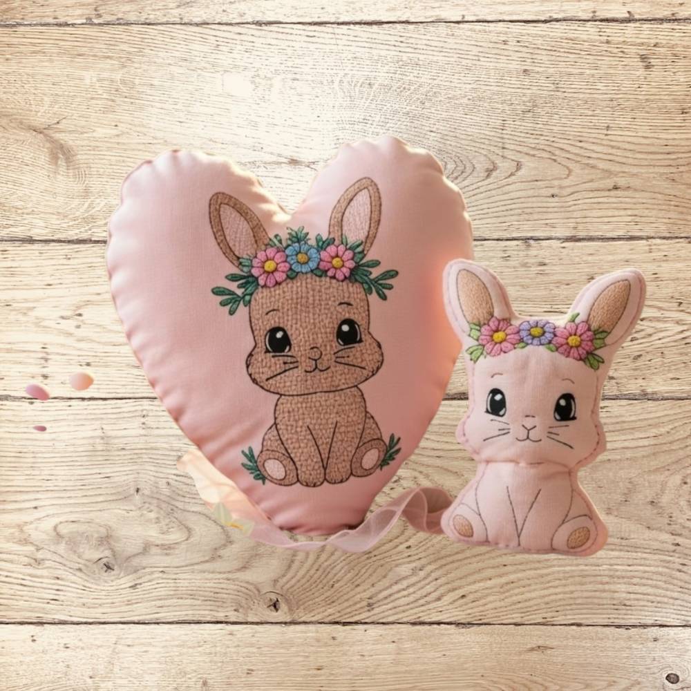 Stickdatei Hase Set 2638 ab 13x18 Rahmen – Mug Rug, Lichtbeutel, Kuscheltier In the Hoop, Osterdeko Bild 3