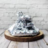 Scrunchie DISCO – Metallic-Effekt, silber | Haargummi, Haarband | RÄUBERKIND