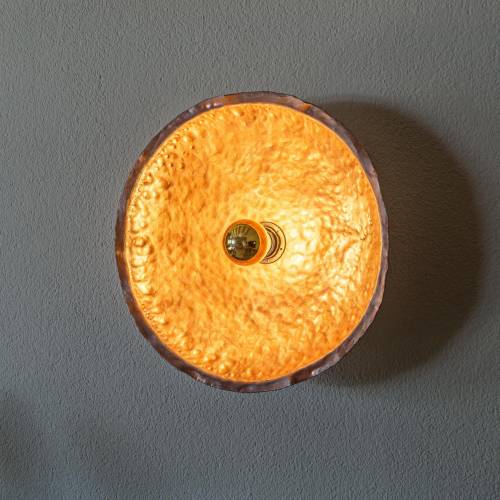 Handgefertigte Wandlampe aus Aluminium mit Kupfer-Gold-Effekt – Modernes, elegantes Design