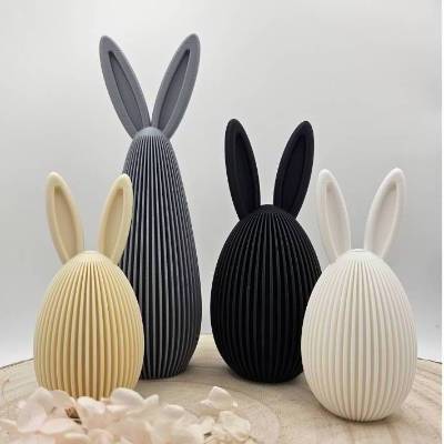 Moderne Osterhasen Deko 3D gedruckt – Minimalistische Hasenfigur im skandinavischen Stil
