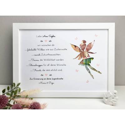 personalisiertes Geldgeschenk zur Konfirmation, Kommunion, Jugendweihe - Motiv Fee