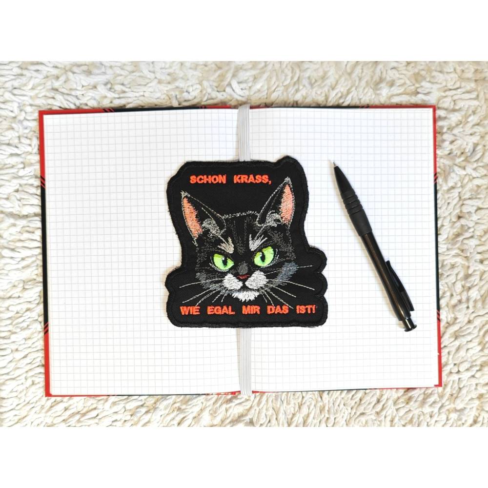 Katzengesicht Grumpy Lichteffekt Stickdatei 10x10cm – Perfekt für schwarze Stoffe Bild 5