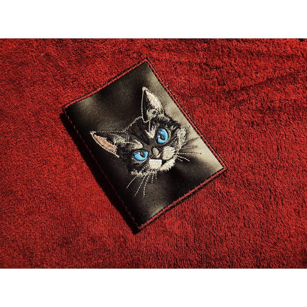 Katzengesicht Grumpy Lichteffekt Stickdatei 10x10cm – Perfekt für schwarze Stoffe Bild 8