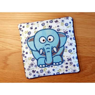 Körnerkissen mit Applikation Baby-Elefant