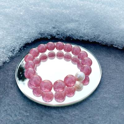 Armband "Rosa glitzert"