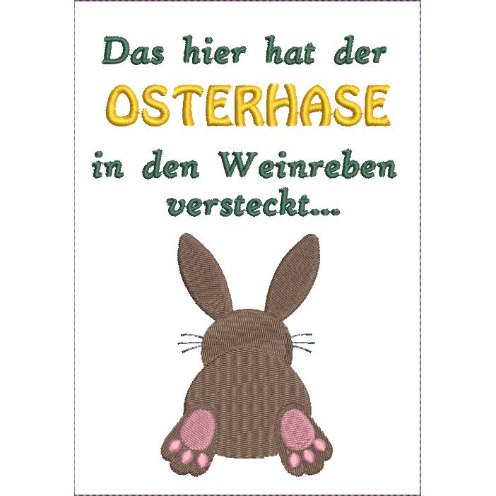 Stickdatei Weinmanschette Hase Bild 2