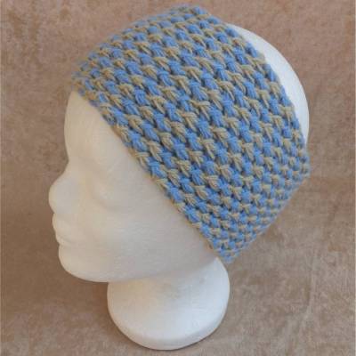 Gestricktes Stirnband für Kopfumfang 55 cm - extra breit