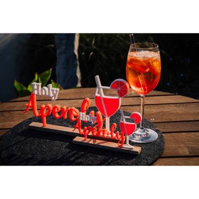 Holy Aperoly 3D Druck Schriftzug auf einer Holzleiste / Mädelsabend / Party / Deko / Geschenk