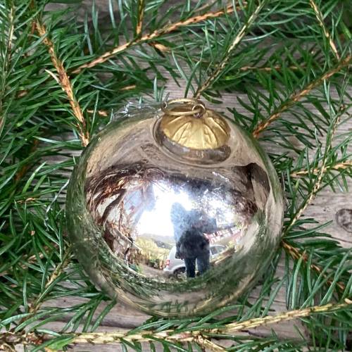1 von 3 Biedermeier Stil Christbaumkugel Ø 6 cm Quecksilber Meisenthal Vergo VG 1721 Vintage 1930er Jahre