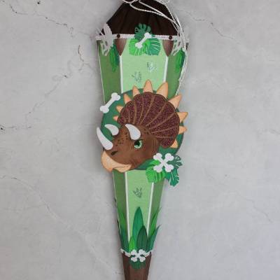 Schultüte Dinosaurierkopf „Zera“ 85 cm 6-eckig