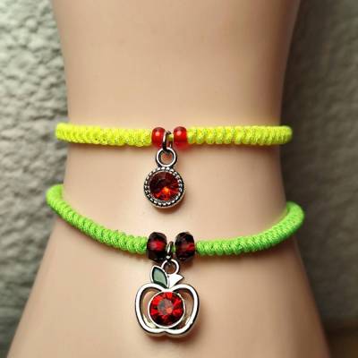 Neon Armband handgemacht – Knotenarmband