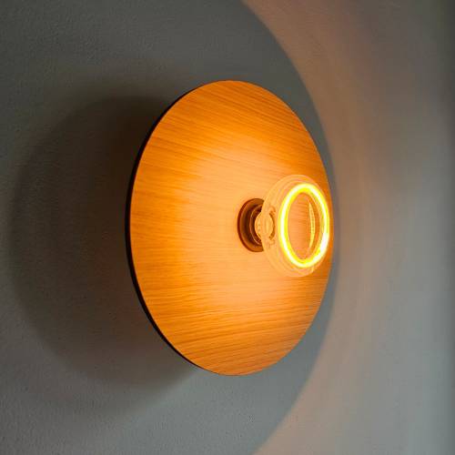 Wandlampe aus Holz, Minimalistische Wandleuchte, Eichenholzlampe, Designerleuchte modern, Lampe Schlafzimmer, sanfte Wan