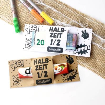 Druckvorlage Zwischenzeugnis Schule, Geschenkidee Halbzeit, Schülergeschenk, DIY für Lehrer Lehrerinnen, Bastelvorlage P