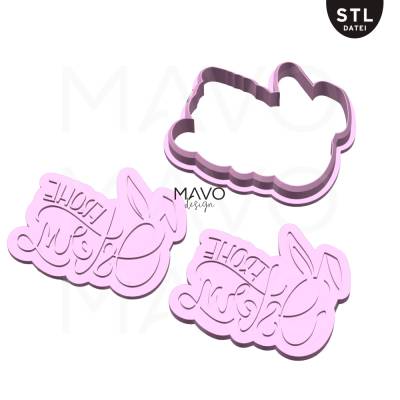 Ostern Ausstecher Stempeln & Cutter STL-Datei mit 2 Stempeln Keksausstecher