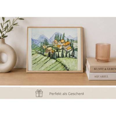 Aquarellbild-Ein Hauch Toskana