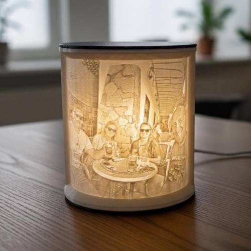 Personalisiertes 3D Lithophan mit LED – Dein Foto als leuchtendes Weihnachtsgeschenk | Handgemacht in Tirol | USB Lichtb