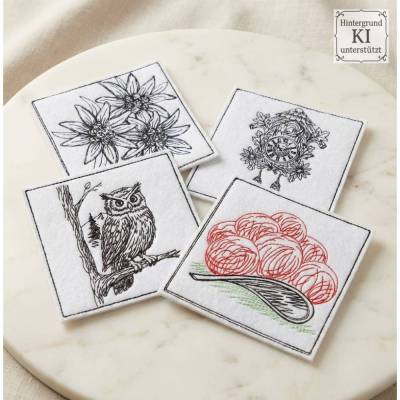 Scribble Stickdateien Schwarzwaldliebe ab 10x10 cm – Hirsche, Rehe & Motive im Doro-Collection Stil
