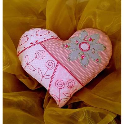 Patchworkherzkissen für Kinder und Erwachsene