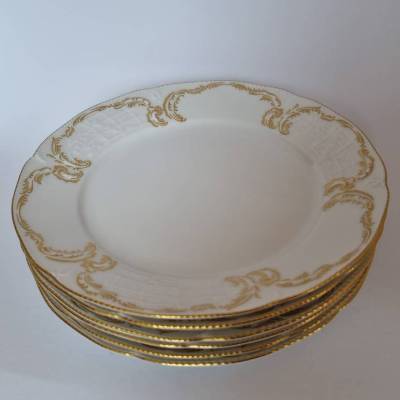 Vintage FRÜHSTÜCKSTELLER - 80er Jahre - Rosenthal, Sanssouci / Royal gold, von Oma Albine