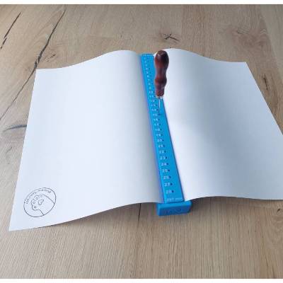 Bohrschablone / Vorstichschablone mit Ahle DIN A4 zum Buchbinden / Buchbinder / DIY Scrapbooking