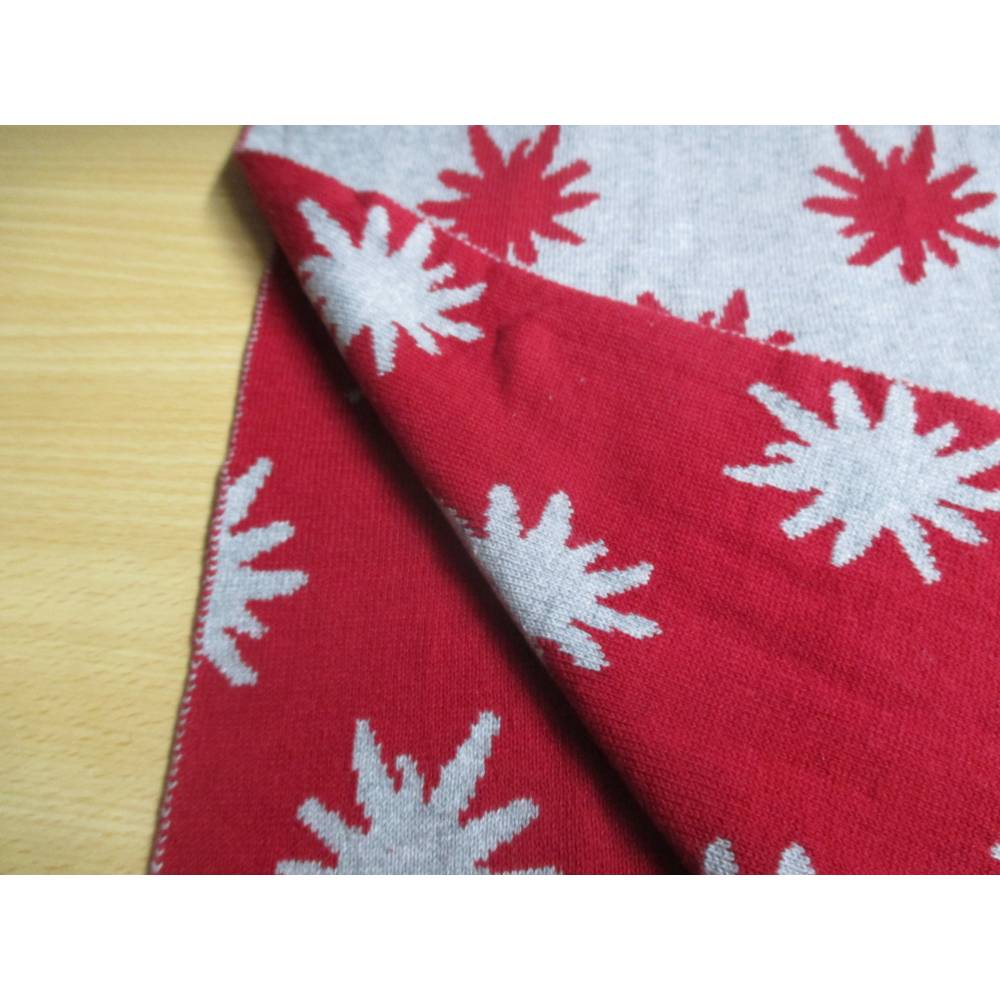 Strickstoff Baumwolle Doublefacestrick rot - grau  Oeko-Tex Standard 100(1m/32,-€ ) Bild 4