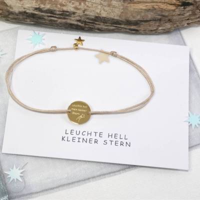 Sternenkind Armband - Wunschgravur – Erinnerungsarmband – personalisiertes Gedenkarmband – Fehlgeburt - stille Geburt