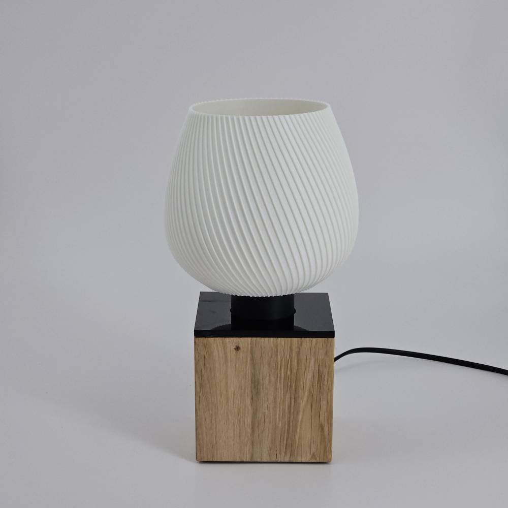 Tischlampe Eiche – Handgemachte Designlampe aus Holz & 3D-Druck | Skandinavisch & Minimalistisch Bild 5