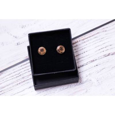 Holzohrstecker - Blume