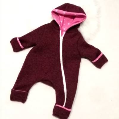 Walkoverall für Frühchen mit Umschlagbündchen, Baby Größe 48/50 – Warm & Pflegeleicht