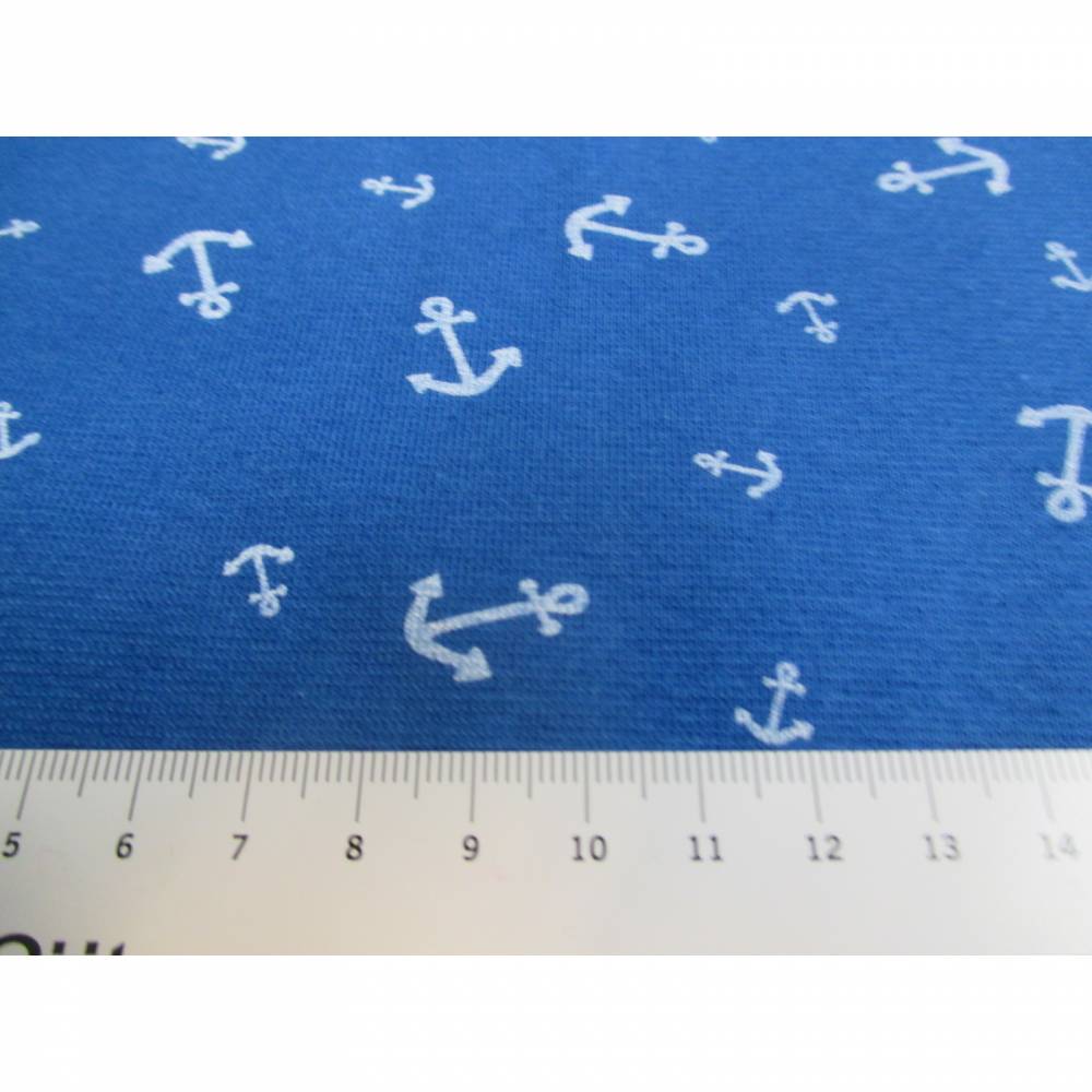Bündchen glatt Anker blau,Oeko-Tex Standard 100(1m/9,-€) Bild 1