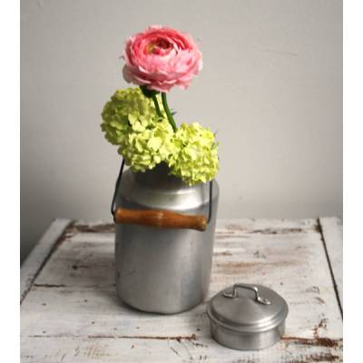 kleine alte Milchkanne Aluminium Vintage Deko