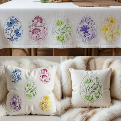Stickdatei Ostern Set 2642 – Zwiebelmuster & Delfter Motive, 5 Designs in 2 Größen
