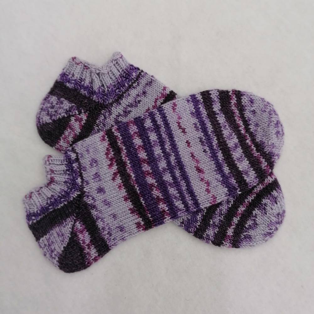 Gestrickte Sneaker Socken Gr. 38/39 wollfrei & vegan mit Bambus  perfekt  auch fr Allergiker