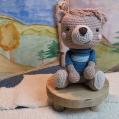 Handgehäkeltes Amigurumi  Bär – Unikat aus Baumwolle, liebevoll gefertigt