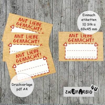 Einmachetiketten **Natur7** pdf-Druckvorlage Etiketten zum Selberdrucken Marmelade Eingemachtes