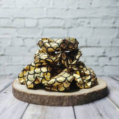 Scrunchie MERMAID – Metallic-Effekt, gold | Haargummi, Haarband | RÄUBERKIND